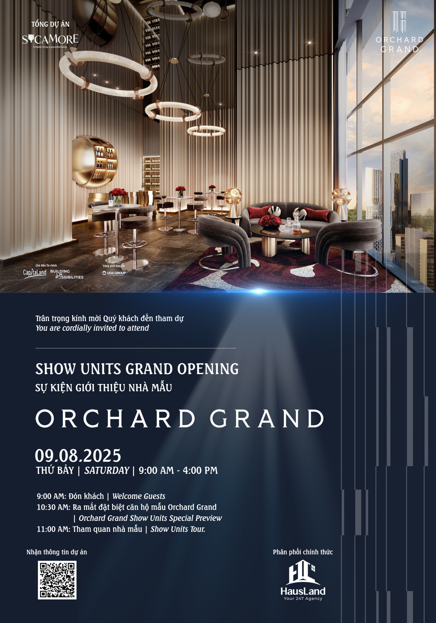 Đăng kí tham dự sự kiện khai trương nhà mẫu Orchard Grand