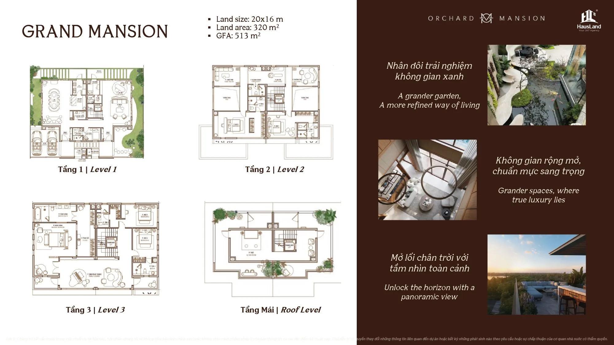 Layout biệt thự Grand Mansion