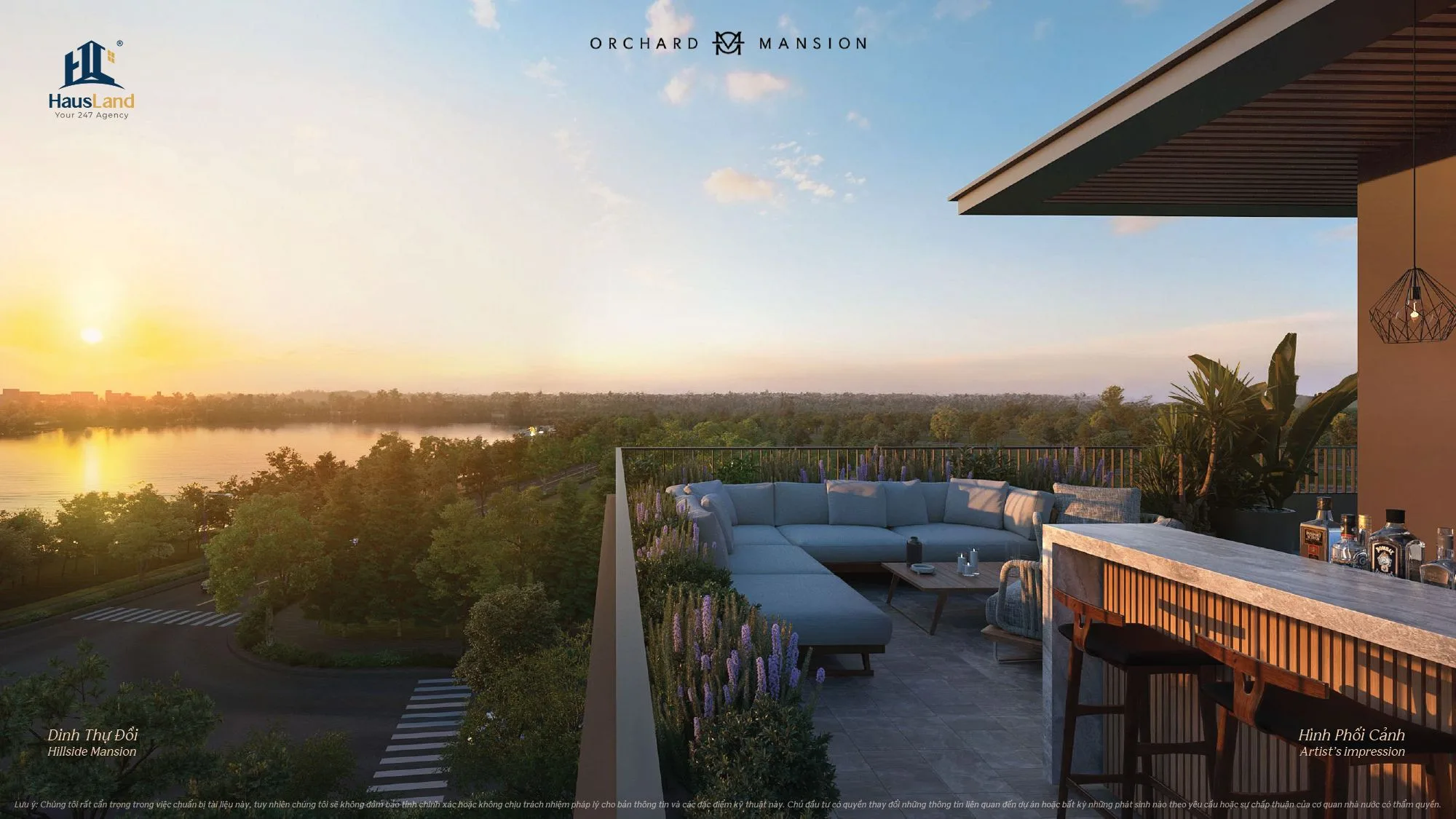 Tầm nhìn từ Dinh thự đồi - Orchard Mansion 