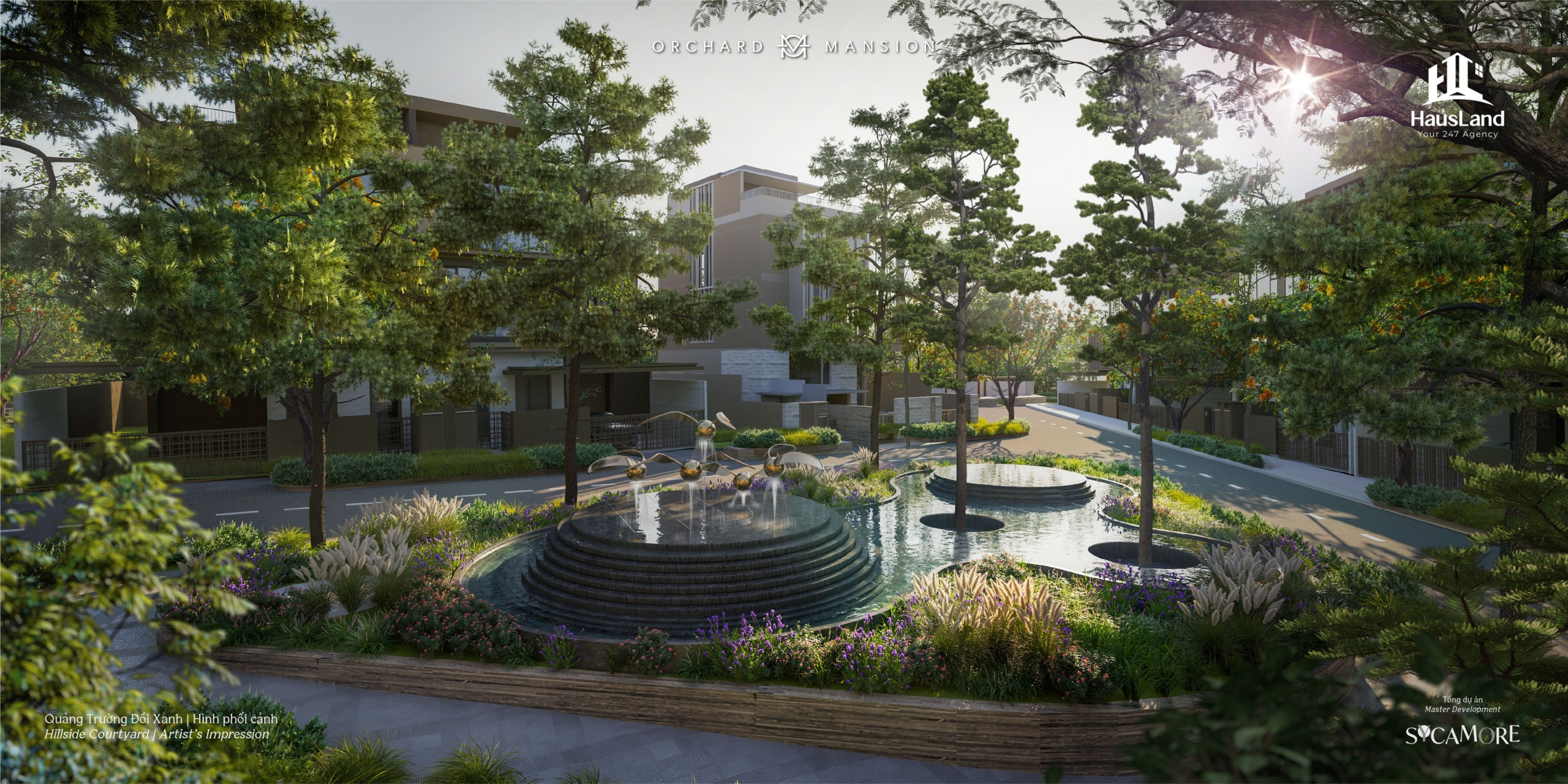 Quảng trường đồi xanh Orchard Mansion