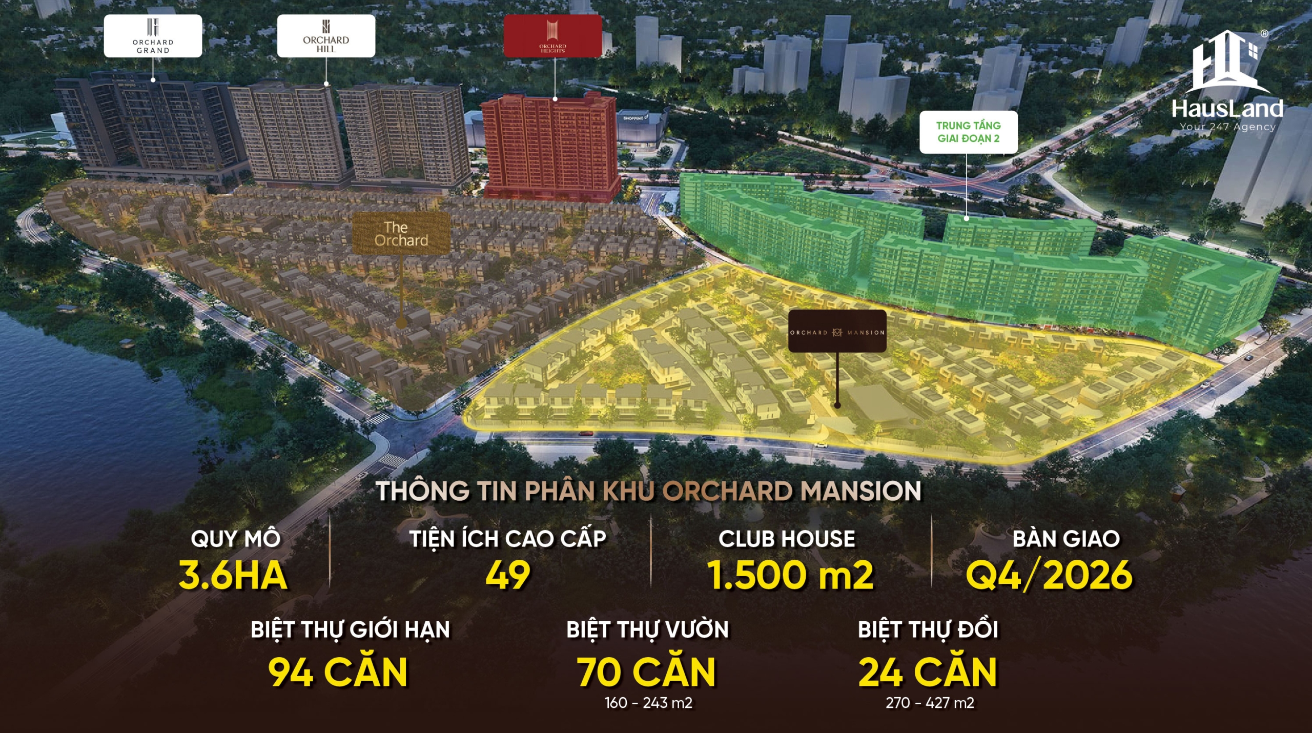 Orchard Mansion – Phân khu biệt thự cao cấp bậc nhất tại Đại đô thị Sycamore