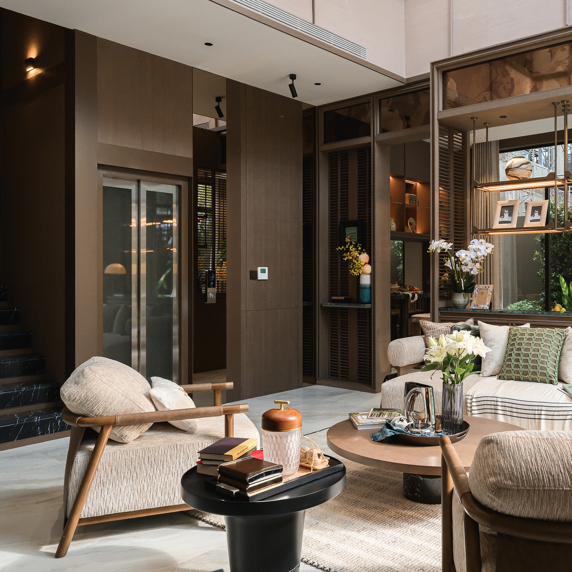 Thiết kế phòng khách Biệt thự vườn Orchard Mansion