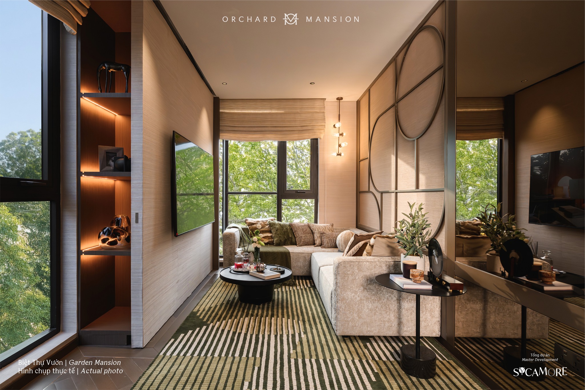 Thiết kế side by side tại biệt thự vườn Orchard Mansion