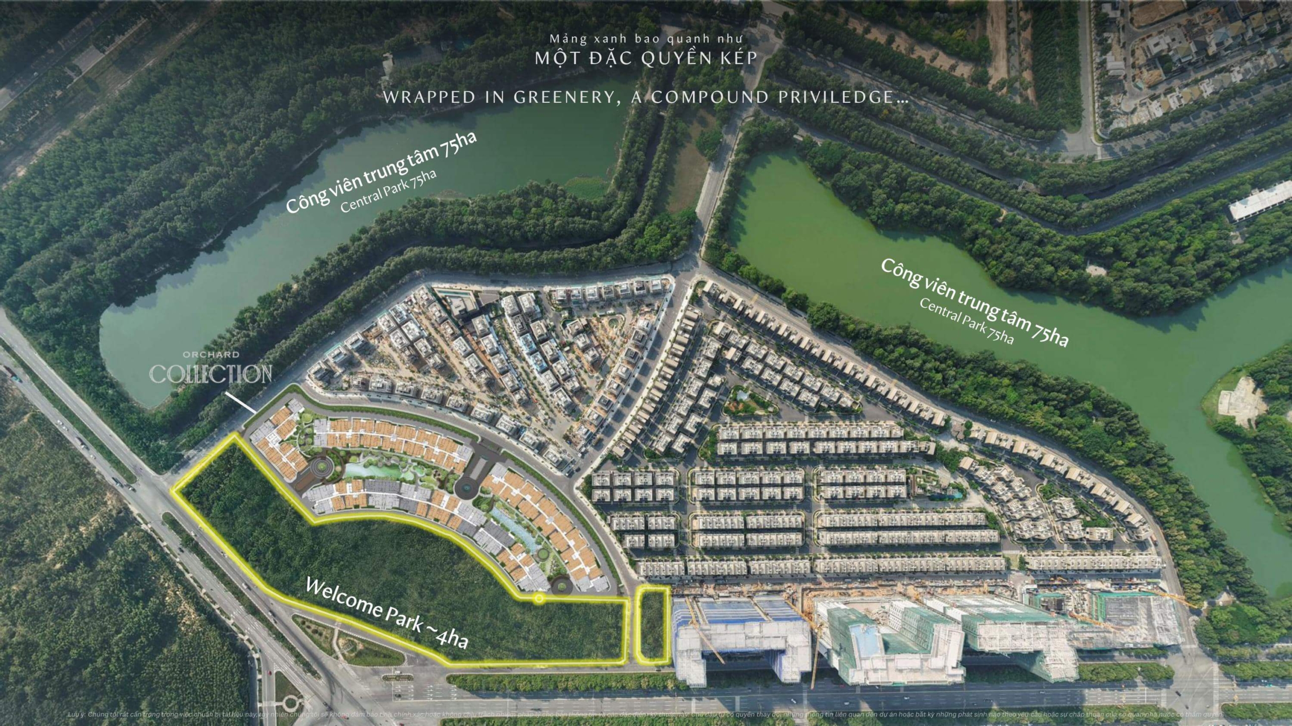 Orchard Collection có vị trí sát cạnh Welcome Park 4 ha