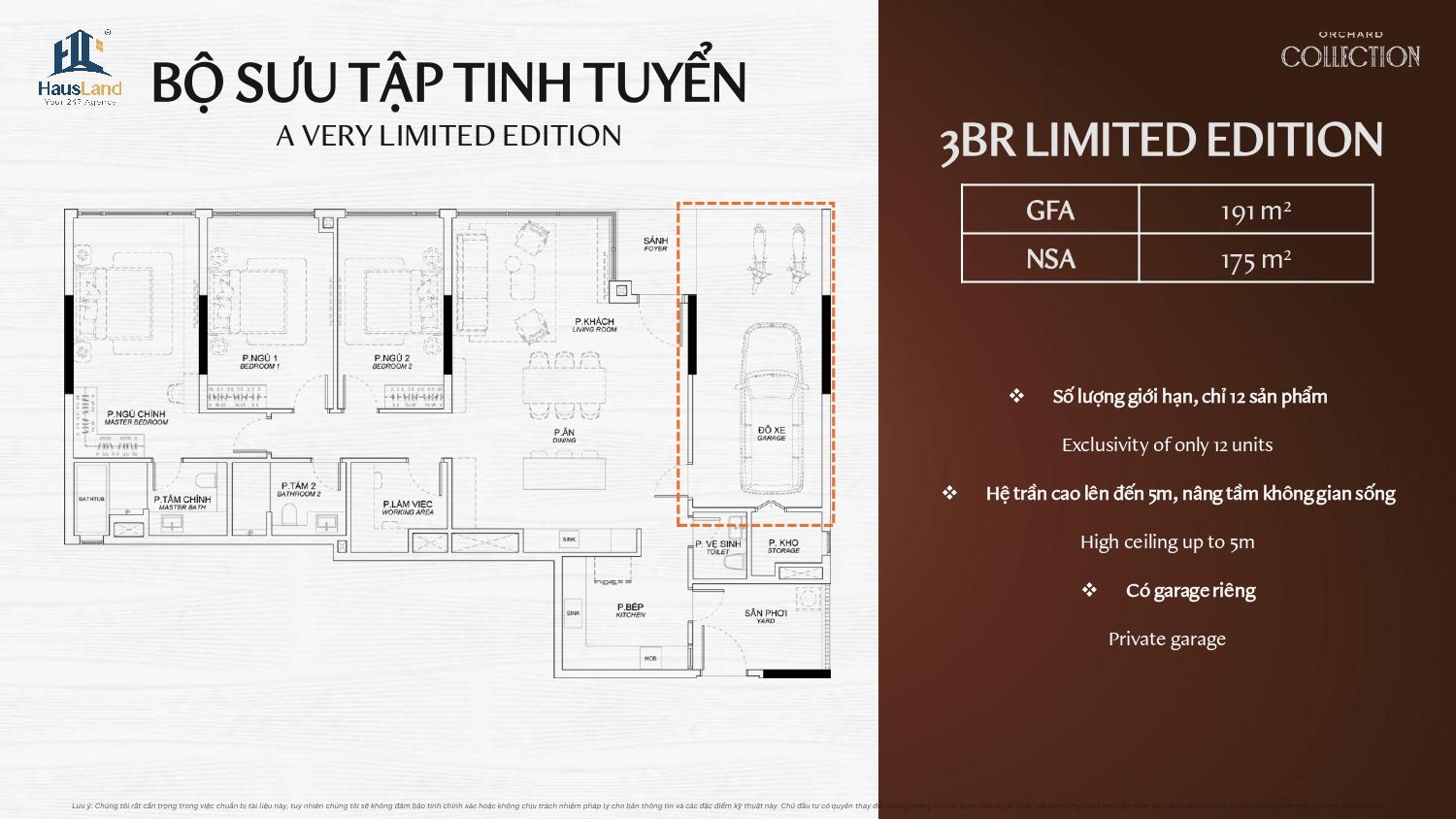 Layout căn 3PN Limited Edition Orchard Collection